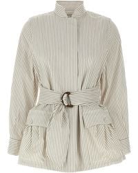 アウターその他 FENDI Striped blouson White Fendi Stripy Blouson in White | Lyst