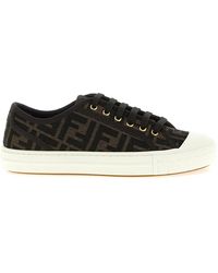 Fendi - Domino Ff Jacquard Fabric Sneakers-Donna - Lyst