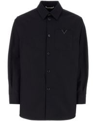 Valentino Garavani - Midnight Stretch Cotton Shirt - Lyst