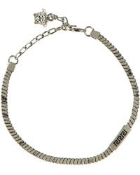 Versace - Logo Metal Bracelet Gioielli Silver - Lyst