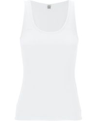 Totême - Toteme "Ribbed Jersey Tank Top With - Lyst