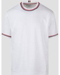Thom Browne - Crew-neck T-shirt With Application - Lyst