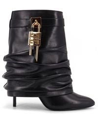 Givenchy - Shark Lock Stiletto Leather Ankle Boots - Lyst