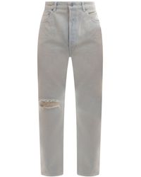 Golden Goose - Jeans in cotone con effetto strappato - Lyst