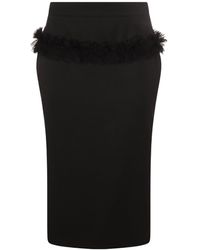 McQueen - Skirts Blacks And Greys-Donna - Lyst