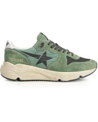 Golden Goose - Running Sole Nylon And Net Upper Suede Toe And Spur Printed Star Nappa Heel Sneakers - Lyst