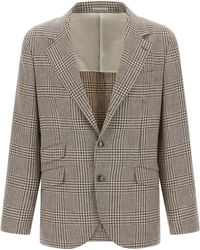 Brunello Cucinelli - Houndstooth Blazer - Lyst