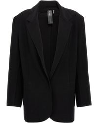 Norma Kamali - Single-breasted Belt Blazer Jackets - Lyst