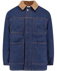 Ami Paris - Padded Denim Jacket - Lyst