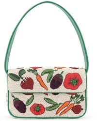 STAUD - Tommy Beaded Bag Shoulder Bag With All-Over Beads - Lyst