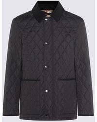 Burberry - Coats Blacks And Greys-Uomo - Lyst