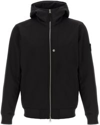 Stone Island - Soft Shell-R E.Dyetechnology Puffer Jackets Nero-Uomo - Lyst