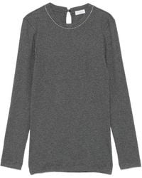 Brunello Cucinelli - Cotton Crewneck Sweater - Lyst