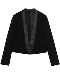 Tom Ford - Bi-Color Single Breasted Shawl Lapel Cropped Tuxedo Jacket - Lyst
