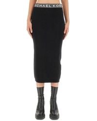 Michael Kors - Slim-Fit Midi Skirt With Comfortable Waistband - Lyst