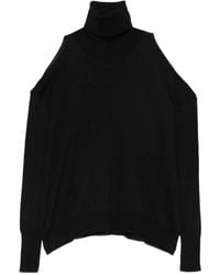 Roberto Collina - Maglia Oversize A Collo Alto E Spalle Scoperte-Donna - Lyst