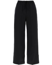Totême - Toteme Lightweight Linen And Viscose Trousers - Lyst