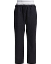 Alexander Wang Wide-Leg Trousers With Logo Drawstring And
