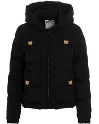Moschino - 'teddy Bear' Hooded Puffer Jacket - Lyst
