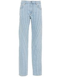 Mugler - Jeans con dettaglio cuciture - Lyst