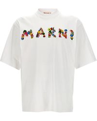Marni - 'Collage Bouquet' T-Shirt - Lyst