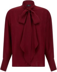 Etro - Jacquard Silk Blouse - Lyst
