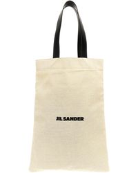 トートバッグ JIL SANDER Jil Sander Border Book Tote Bag Jil Sander Border Book Tote Bag China Blue - Vallgatan 12