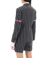 Thom Browne - Striped Single Breasted Jacket - Lyst