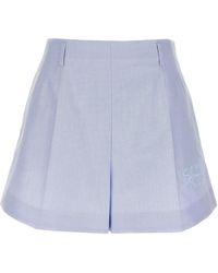 Givenchy - Embroidery Shorts Bermuda E Short Celeste-Donna - Lyst
