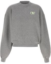 Off-White c/o Virgil Abloh - Ow Felpe Grigio-Donna - Lyst