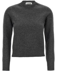 Jil Sander - Wool Sweater Maglioni Grigio - Lyst