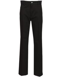 Burberry - Cotton Twill Chinos Trousers Nero-Uomo - Lyst