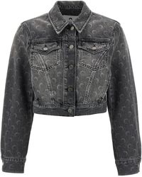 Marine Serre - Moon Puffer Jackets Grigio-Donna - Lyst