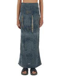 DIESEL - De-Megan-Fsg" Long Skirt - Lyst
