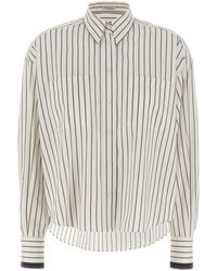 Brunello Cucinelli - Monile Cuffed Shirt Camicie-Donna - Lyst