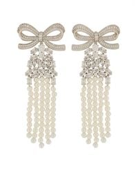 Self-Portrait - Drop Earrings With Bow-Donna - Lyst