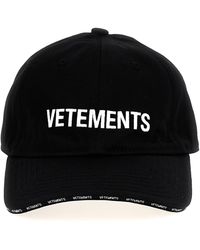 Vetements - Logo Cap Cappelli Nero - Lyst