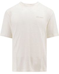 Palm Angels - T-shirt Classic Logo in lino - Lyst