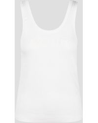 Moncler - Embroidered Logo Ribbed Tank Top - Lyst
