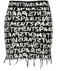 Vetements - Paris Monogram Mini' Skirt - Lyst