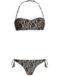 Emporio Armani - Allover Logo Bikini Set - Lyst