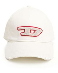 DIESEL - Baseball Cap Cappelli Bianco-Uomo - Lyst