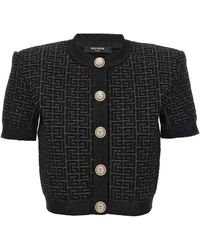 Balmain - 3D Monogram Cardigan - Lyst