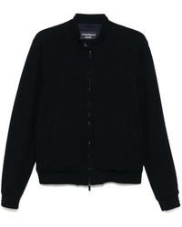 Emporio Armani - Wool Blend Blouson Jacket - Lyst