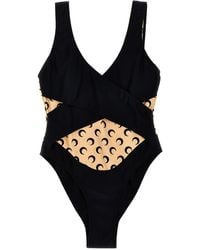 Marine Serre - 'All Over Moon' One-Piece Swimsuit - Lyst
