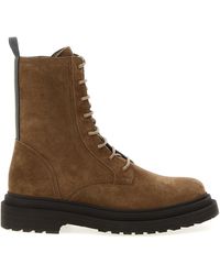Brunello Cucinelli - Ankle Boots With Monil Detail On The Rear And Side Zip Closure - Lyst