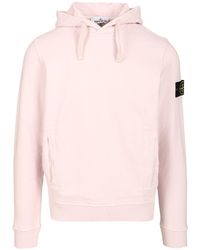 Stone Island - Organic Cotton Hoodie Sweatshirts Rose - Lyst