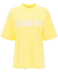 Marni - T Shirt Con Maxi Stampa Logo - Lyst