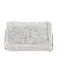 Versace - Virtus Mini Bag With Crystals - Lyst