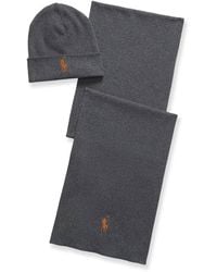 Polo Ralph Lauren - Cotton Hat And Scarf Set - Lyst